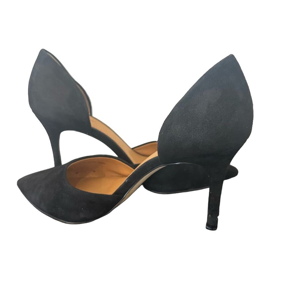 J. Crew Lana Black Suede Pumps